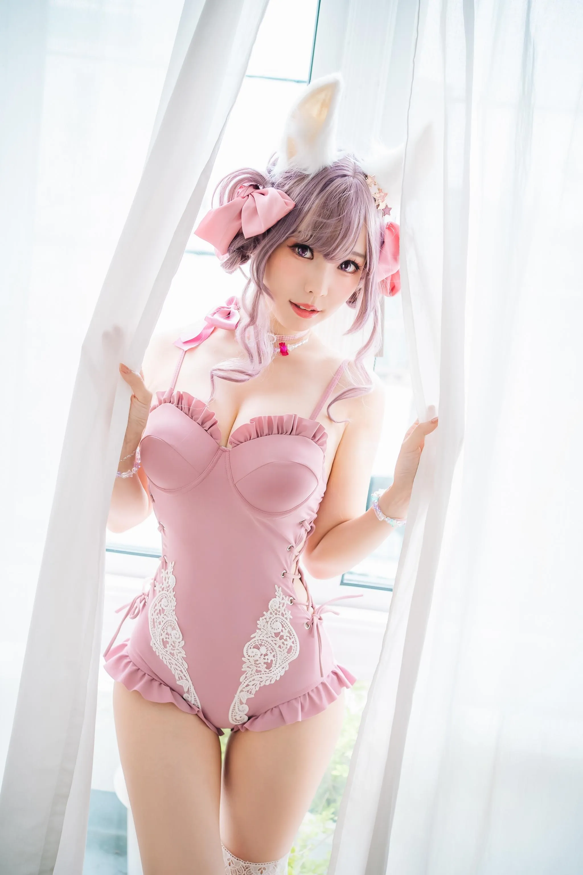ElyEE子 – NO.82 Fluffy Summer – Original Swimsuit-粉色 [54P]插图